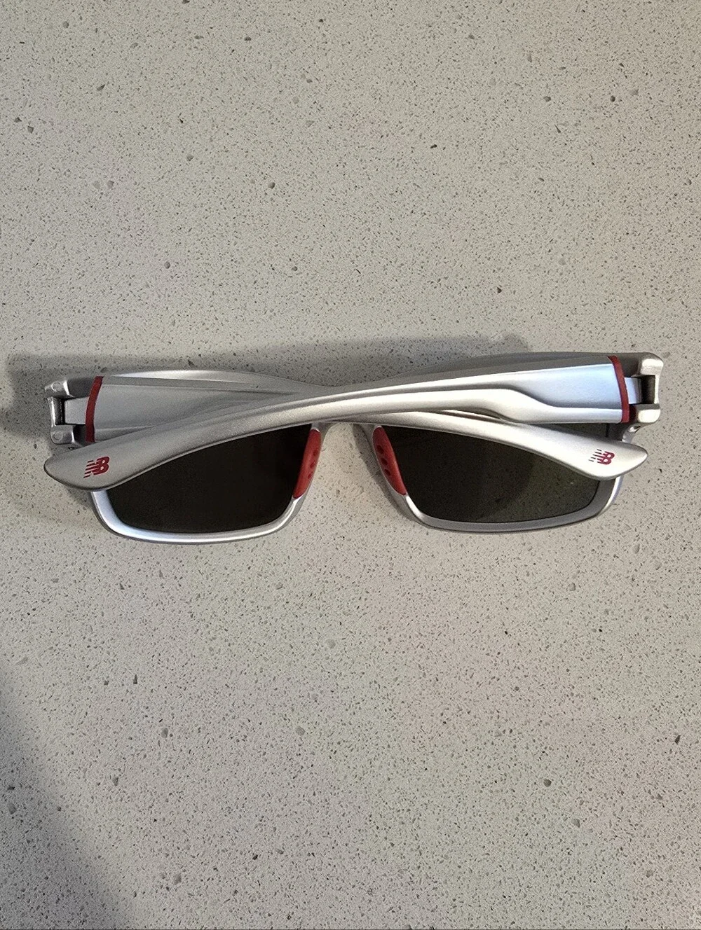 New Balance Silver Frame Mirrored Sunglasses - Gold/Orange Lenses